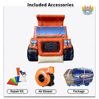Château gonflable pour enfants AirFunPro en PVC, extérieur, en forme de tracteur, capacité 10 personnes, installation facile