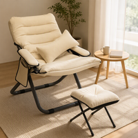Fauteuil pliant moderne et minimaliste en métal épaissi pour la maison, les dortoirs universitaires, les chambres, l'utilisation informatique, pour une personne
