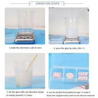 Kit de silicone liquide translucide 1:1 de 1000 ml pour la fabrication de moules DIY, silicone RTV pour la fabrication de bougies, de savons, de bijoux et de résine.