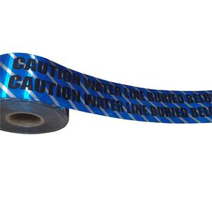 Prix usine PE matériel souterrain détectable feuille d'aluminium ruban de marquage imprimé avertissements de sécurité ruban d'avertissement détectable - Product Image 3