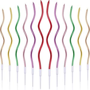 Wholesale Custom Creative Curved Birthday <b>Candle</b> Gold Plated Silver Colored Spiral Birthday <b>Candles</b> for Party Wedding <b>Candle</b> - Product Image 1