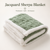Manta Doble Moderna de Terciopelo Jacquard Grueso Multicolor, Ideal para Siestas en la Oficina o como Ropa de Cama Cálida