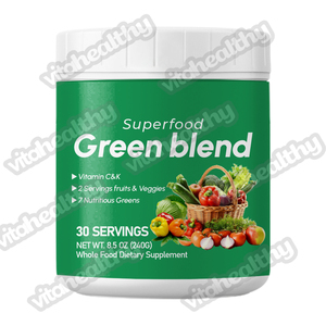 Vitahorthy Veganスーパーグリーンブレンドジュースパウダー健康ドリンクオーガニックスーパーグリーンスーパーフード野菜パウダー - Product Image 1