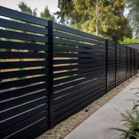 Système de garde-corps en aluminium à lattes horizontales orientées vers l'extérieur, conforme aux normes de fabrication certifiées
