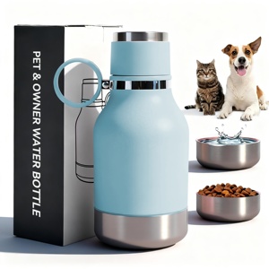 Gourde isotherme haute capacité 1000 ml pour animaux de compagnie, double paroi en acier inoxydable, pour chien, chat, camping, voyage en plein air - Product Image 1
