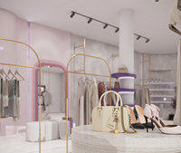 Muebles de Exhibición de Madera Plegables y Giratorios Personalizados para Decoración de Interiores de Tiendas de Ropa y Decoración de Tiendas de Prendas de Vestir