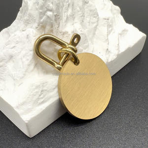 14 ölçer pirinç köpek kimlik etiketi 30mm pirinç toka boş Pet yaka süs damgalama için - Product Image 4