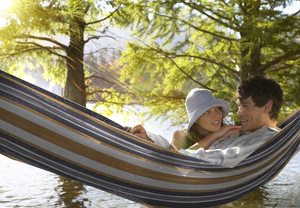 Support de hamac double d'intérieur Woqi, lit de hamac réglable pour deux personnes avec structure en acier, très populaire, portable, pour adultes, pratique pour l'extérieur - Product Image 4