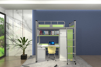 Lit de dortoir moderne en métal à usage efficace Lit superposé moderne pour adultes pour chambre à coucher appartement école ou auberge de jeunesse