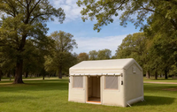 Tente gonflable robuste DWF, imperméable, pop-up, pour le camping/les situations d'urgence, avec structure pneumatique Drop-Stitch, déploiement rapide, 4 personnes