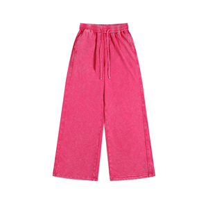350GSM pantalones de chándal pesados lavados desgastados, de gran tamaño pierna recta Street Joggers - Product Image 1