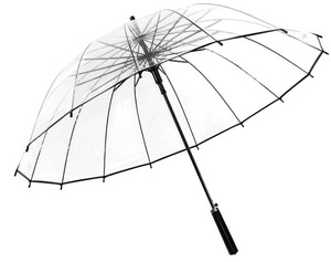 <span class=keywords><strong>Parapluie</strong></span> transparent à bulles coupe-vent à 16 baleines en POE avec poignée droite pour mariages et événements en plein air - Product Image 2