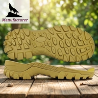 Semelle de chaussure d'extérieur en caoutchouc MD+Wolf Brand Khaki, vente en gros, semelle extérieure en caoutchouc antidérapante et résistante à l'usure pour le trekking et le travail, fournie directement par l'usine