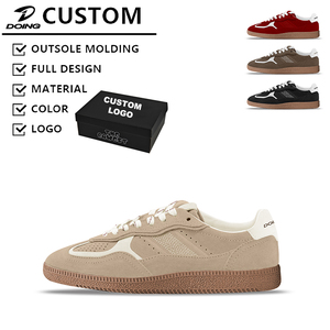 Sneakers personnalisées pour hommes, confortables, en cuir véritable, baskets plates, chaussures décontractées, respirantes, chaussures en cuir classiques vintage populaires - Product Image 1