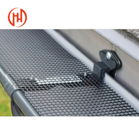 Grille de gouttière en métal expansé en aluminium, filtre à feuilles pour gouttière, protection contre les feuilles