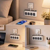 Multiprise intelligente universelle multi-styles personnalisable par le fabricant, 1 vers 4 prises, pour usage domestique