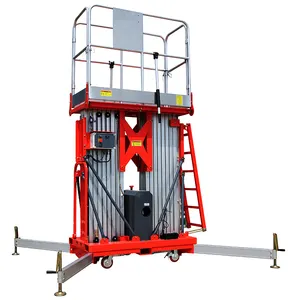 Two people construction tool 250kg 6-16m AC power two masts aluminum machine lifting