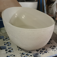 Harga pabrik grosir warna/Ukuran/bentuk disesuaikan satu/dua orang batu buatan bak mandi Travertine