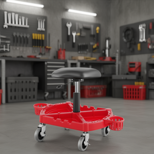 Tabouret de garage à hauteur réglable Vevor, capacité de 300 lb, roues pivotantes à 360 degrés, grand plateau à outils, équipement pour machines-outils - Product Image 2