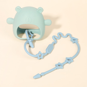 Mordedor para bebé, cadena antipérdida, soporte para chupete con forma de estrella de silicona de calidad alimentaria para 0 a 24 meses, unisex - Product Image 3
