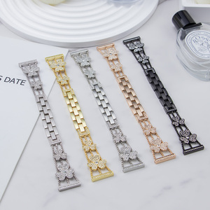 Bracelet de montre universel en métal et diamant pour Huawei <span class=keywords><strong>GT2</strong></span> 3 22mm Bracelet de montre pour Samsung Galaxy Watch 4 5 <span class=keywords><strong>Pro</strong></span> Bracelet en acier tendance classique - Product Image 1
