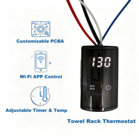 Thermostat pour porte-serviettes chauffant compatible Tuya Smart Life, commande vocale, écran intelligent Tuya