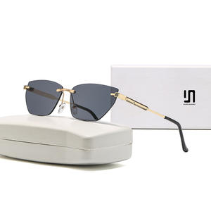 แว่นกันแดดทรงแคทอายไร้กรอบ รุ่นใหม่ เลนส์ไล่เฉดสี UV400 กรอบพลาสติกผสมโลหะ น้ำหนักเบา สำหรับทุกเพศ - Product Image 2