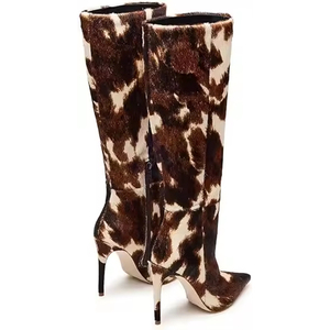 Nhà Máy Bán buôn giá mùa đông của phụ nữ đầu gối Cao khởi động ngón chân nhọn Stiletto gót khởi động cho phụ nữ - Product Image 2