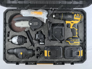 Outils multifonctionnels sans fil : perceuse sans fil, meuleuse d'angle, tronçonneuse, marteau perforateur, clé à chocs - Product Image 4