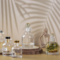 Bouteille de diffuseur d'arôme d'aromathérapie d'huile essentielle de luxe personnalisée de 100ml 150ml 250ml bouteille vide de diffuseur de parfum de roseau en verre ambré