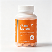 Étiquettes de bouteilles de compléments alimentaires Haoxuan OEM, film mat argenté, autocollants imperméables pour l'emballage des vitamines et l'affichage en magasin