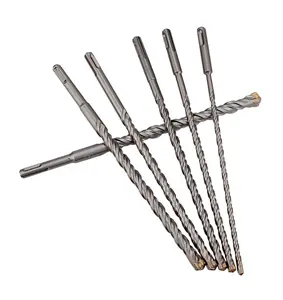 Brocas de martelo espiral, brocas espirais twin para martelo 6/8/10/12/14/16mm, brocas de torção para trabalho em madeira e metal, 110/160/210mm