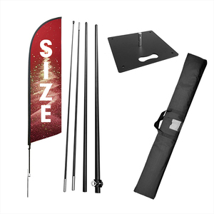 Banderas Personalizadas de Doble Cara en Forma de Lágrima con Kit de Mástil y Estaca para Publicidad Exterior - Product Image 1