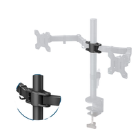 Support de moniteur unique KHCOOHOO pour bureau, réglable, pour écrans de 13 à 27 pouces, bras de moniteur avec fixation par pince en C/œillet, en acier allié, compatible VESA 75/100 mm