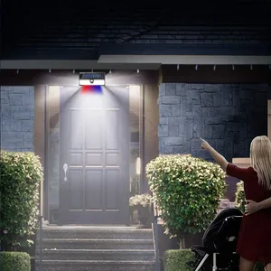 Luzes Solares com Sensor de Movimento IP65 de 190 LEDs - Lâmpadas de Parede Externas à Prova d'Água para Segurança de Jardim, Quintal e Pátio - Product Image 4
