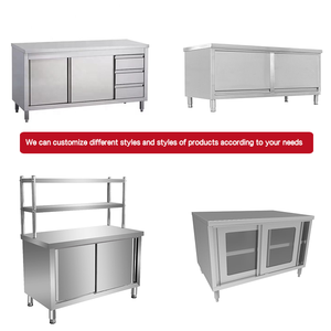 Banco da Lavoro Commerciale in Acciaio Inossidabile con Ante Scorrevoli per Ristoranti, Hotel e Cucine di Catering - Product Image 6