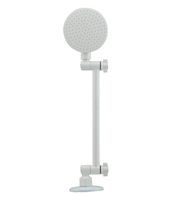 Ensemble de douche moderne en acier inoxydable chromé avec pommeau de pluie et bras de douche réglable, haute pression, vente en gros