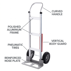 Aluminum Hand Cart Folding Trolley 2 Wheel Utility <b>Dolly</b> <b>for</b> <b>Moving</b> Warehouse Transport - Product Image 4