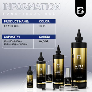 Beau Color Factory multifunción 6 en 1 capa superior dura <span class=keywords><strong>Gel</strong></span> esmalte de <span class=keywords><strong>Gel</strong></span> varios efectos capa superior brillante <span class=keywords><strong>Gel</strong></span> constructor modelo esmalte de uñas - Product Image 3
