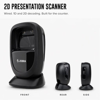 Lecteur de codes-barres 2D et QR pour écran de téléphone portable, USB, présentoir de bureau avec support réglable pour les comptoirs de vente au détail et de billetterie
