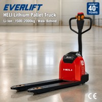 Transpalette Électrique EVERLIFT HELI ELEP-15 ELEP-20 1,5 Tonne 2 Tonnes, Mini Chariot Élévateur à Batterie au Lithium, Transpalette Manuel pour Entrepôt