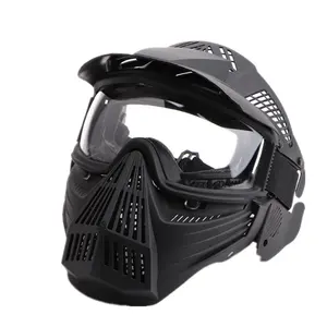 Máscara protetora de área externa, tática, anti-neblina, lente para pc, caça, paintball, máscara de segurança