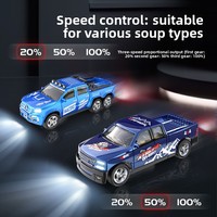 Voiture télécommandée en alliage moulé sous pression de qualité supérieure, taille 1/64, avec effets lumineux dynamiques et système de remorque compatible