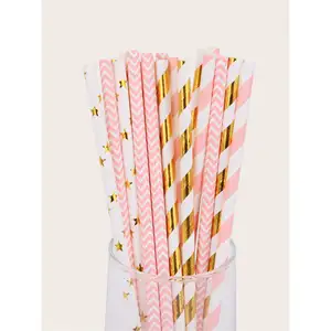 Disposable Straws Sedotan Plastik Anti Wrinkle Bulk Oem/Odm Low Price Wedding 6Mm 8Mm 10Mm Custom Printed Plastic Straw Pattern