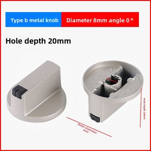 液化石油气灶配件锌合金嵌入式点火按钮旋转金属旋钮YTX厨房旋钮E-SPN22 6mm家用加热 - Product Image 5