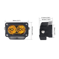 3045 Series 2 pouces Mini Led Pod Light avec faisceau de tache jaune pour lumière tout-terrain UTV