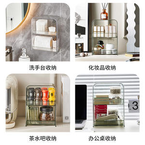 Clear Plastic <b>Kitchen</b> Storage Basket With Shelf <b>For</b> Ginger Garlic Chili Wall Mounted <b>Organizer</b> 4-7.9 In Depth Multi Function - Product Image 5