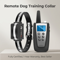 Kalung Pelatihan Anjing Jarak Jauh 1 Transmitter 2 Receiver Bunyi Getaran Kejutan Statis 1000m Tahan Air IPX7 Garansi 1 Tahun