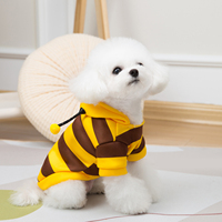 Sweat à capuche chaud pour animaux de compagnie Little Bee, vêtements d'automne et d'hiver, tenue de cosplay pour petit chien, chat, Teddy, Schnauzer