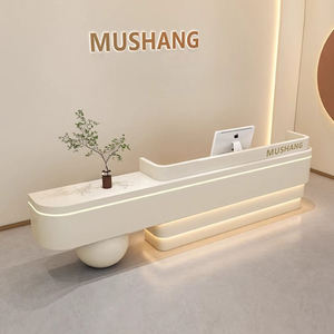 Mesa de oficina LUX, mostrador de recepción de lujo, mostrador de recepción moderno para salón de belleza - Product Image 3